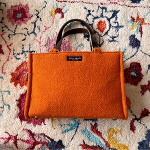 KATE SPADE Vintage Orange Wool Handbag